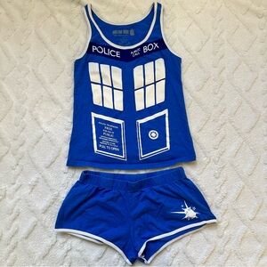 Doctor Who Be Her Universe Tank Top Shorts Set Blue Women’s Size Small Pre-Owned